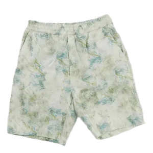 Marble Short Marble Print, Wave /stone Wash