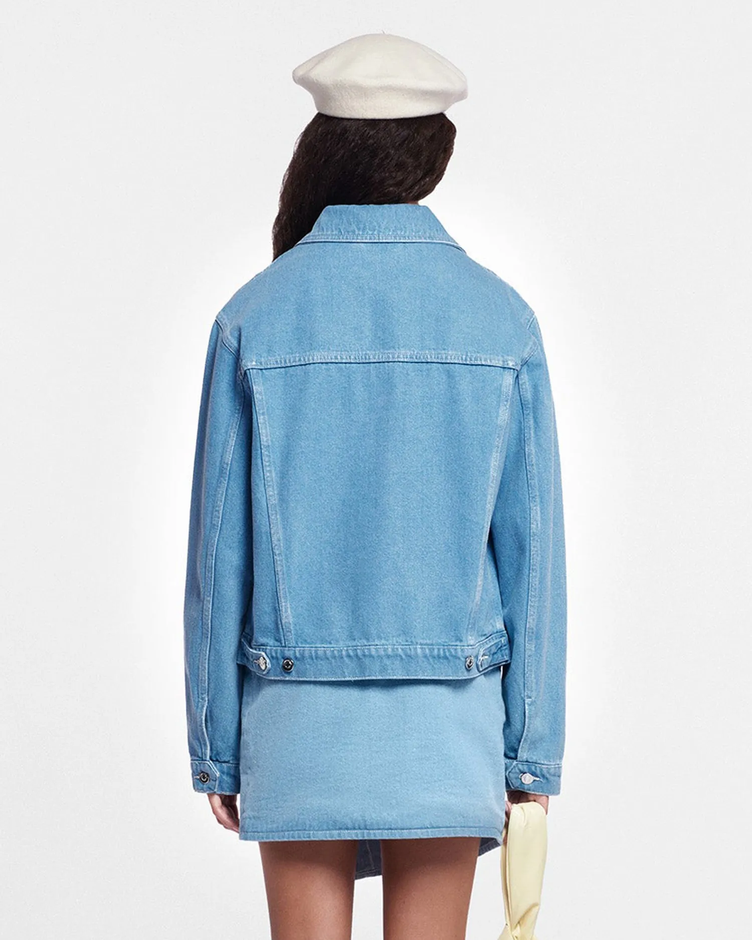 Maren - Denim Jacket - Eco Light Wash Style Basic Multi Panel Construction