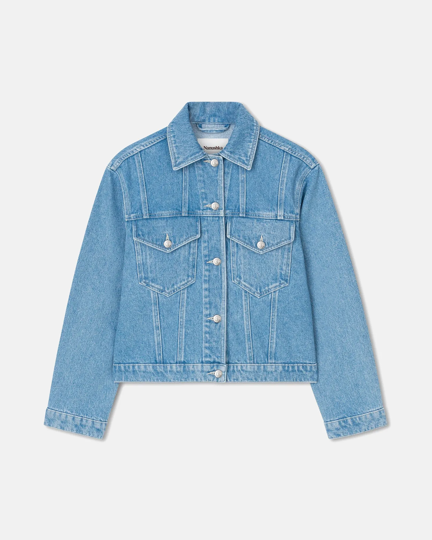 Maren - Denim Jacket - Eco Light Wash Smooth Texture Skinny Fit