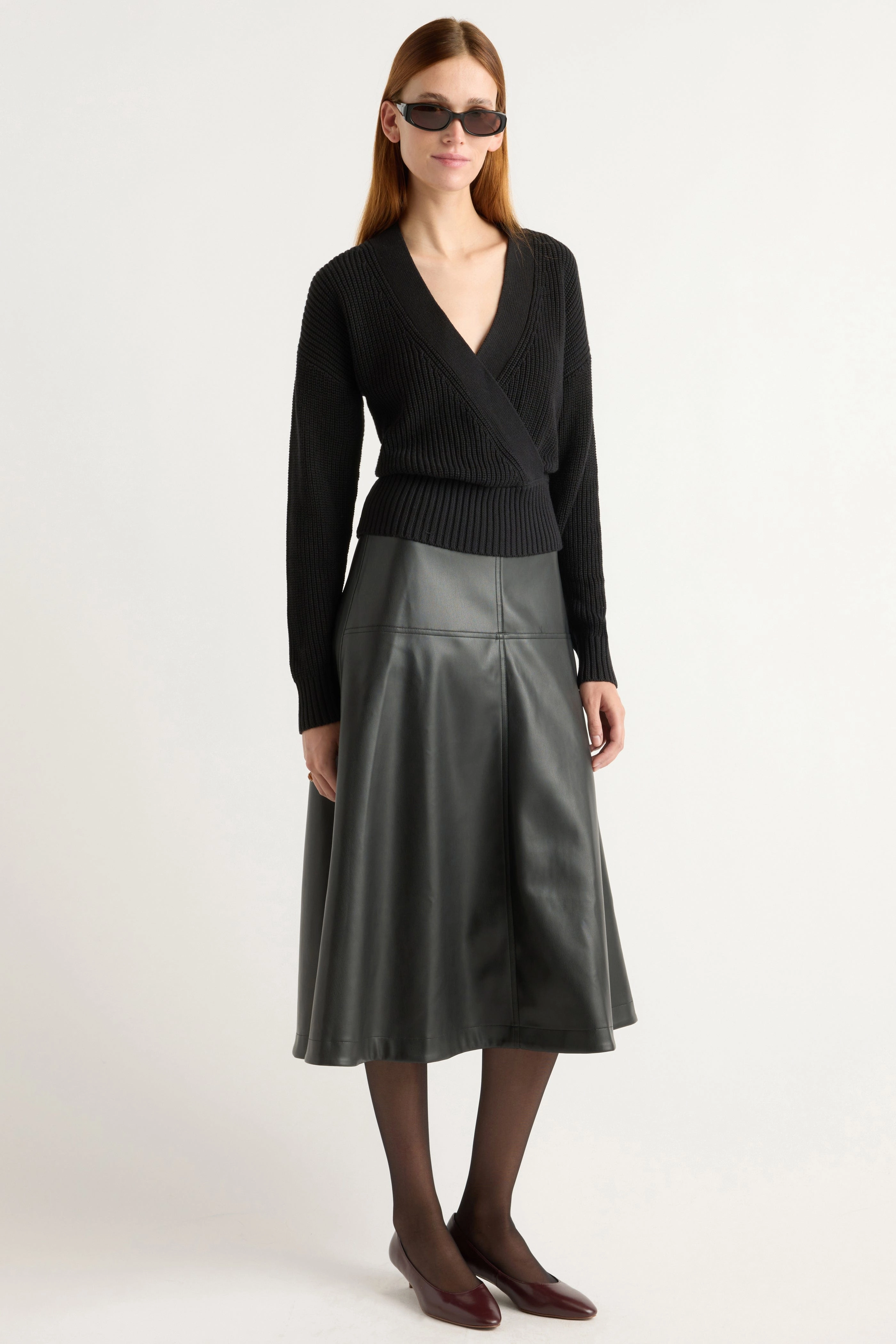 Maren Cropped V-Neck Sweater Soft and Elegant Winter Cozy