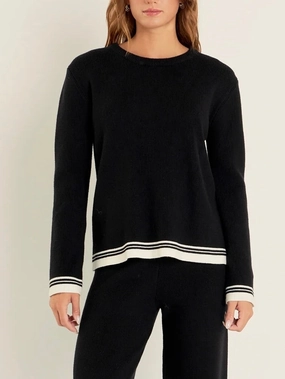 Texture Detail Organic Cotton Maria Contrast Sweater