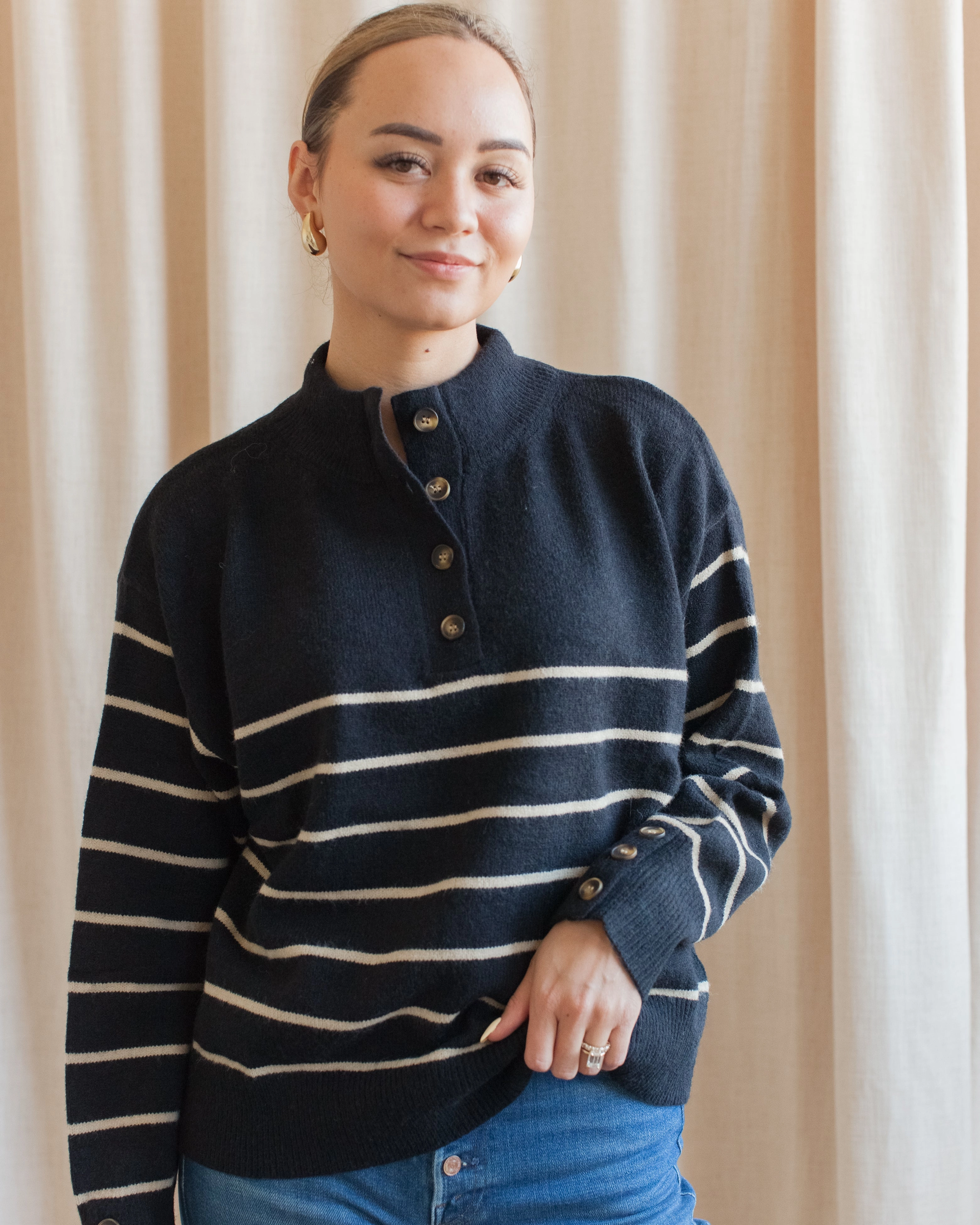 Marlow Button Up Sweater luxe feel