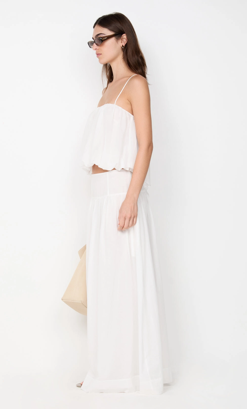 MARLOWE BUBBLE CAMI - WHITE Casual Look relaxed elegance
