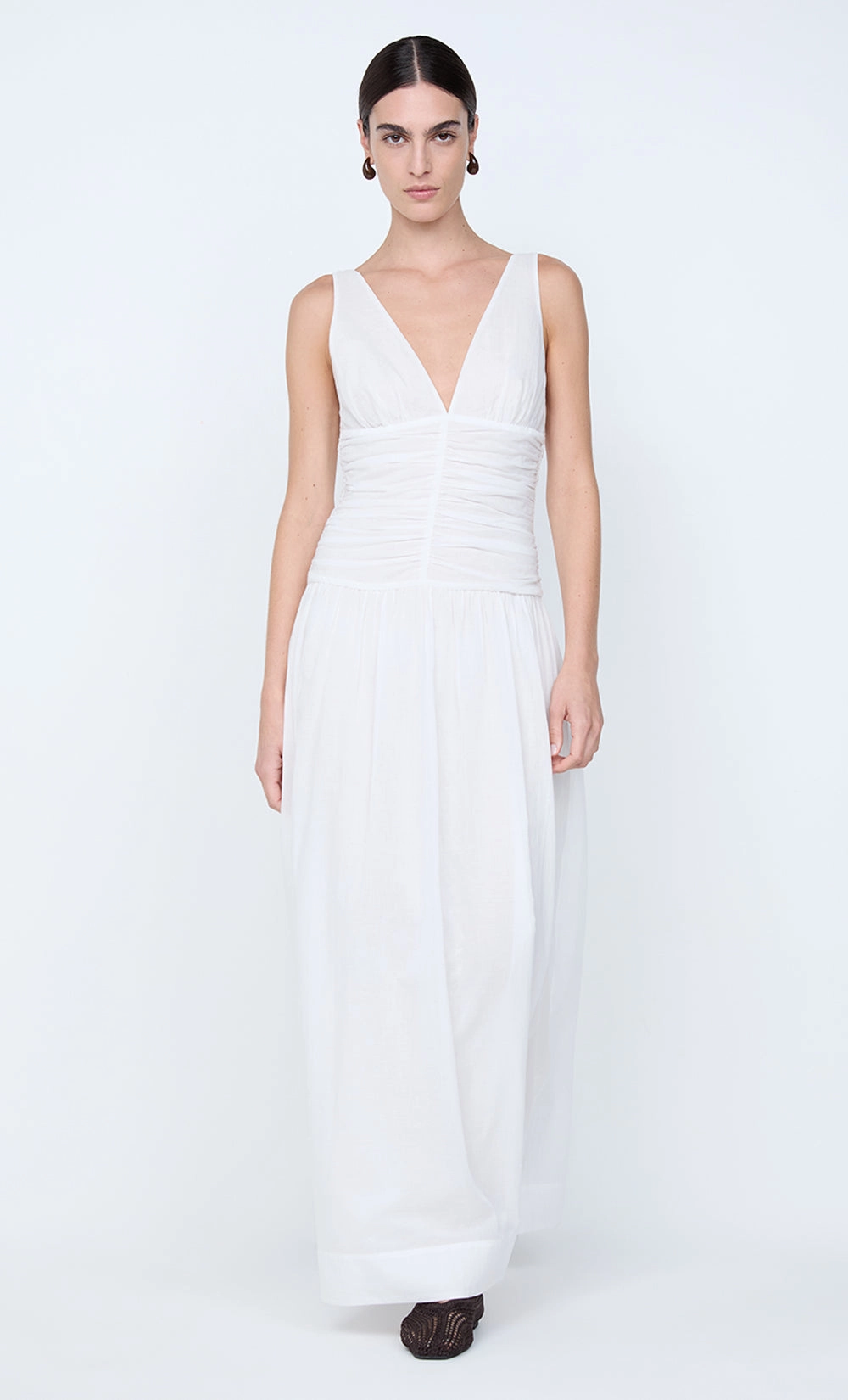 MARLOWE MAXI DRESS - WHITE Durable-Fabric
