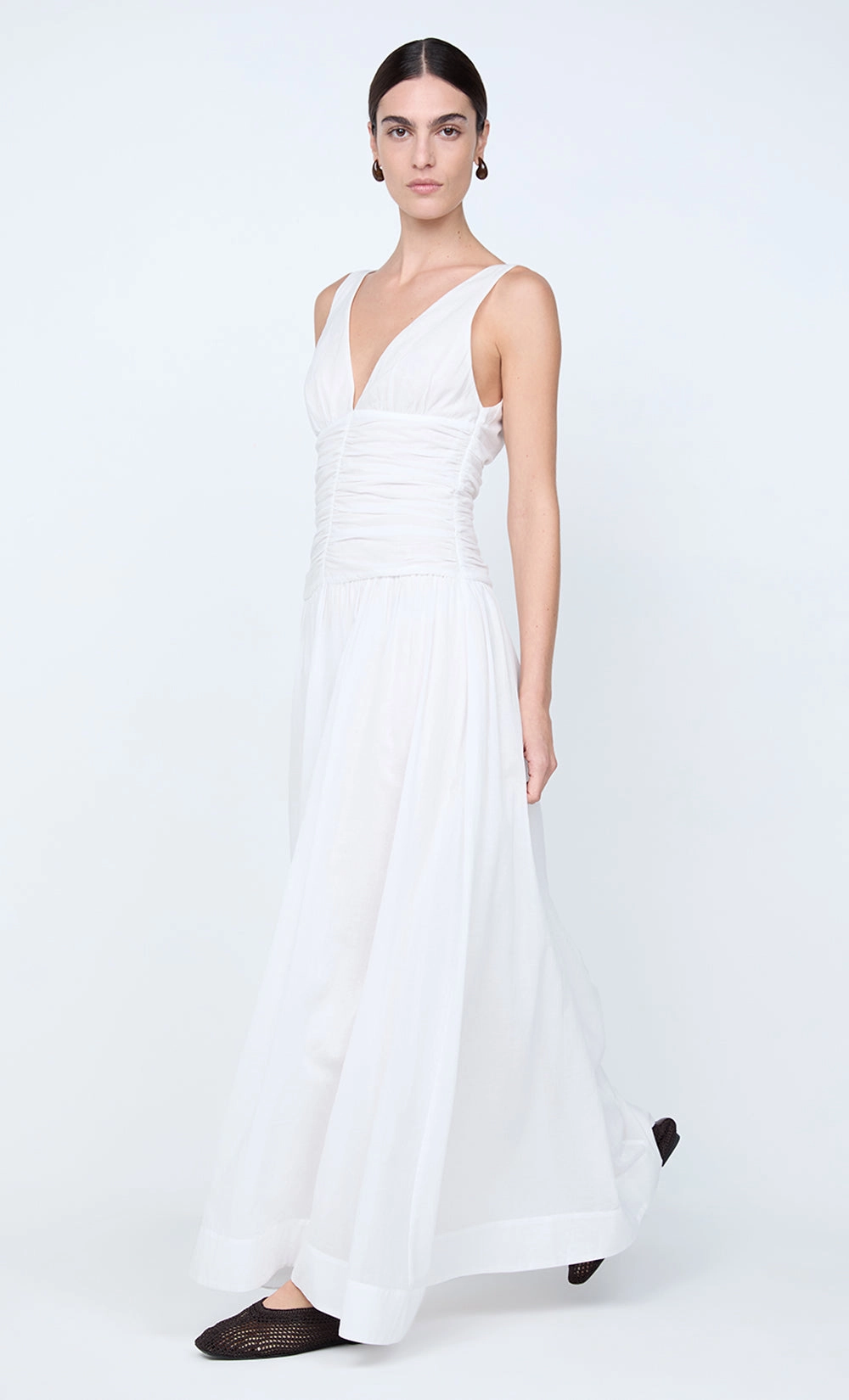 Color-Blocked Casual Vibes MARLOWE MAXI DRESS - WHITE