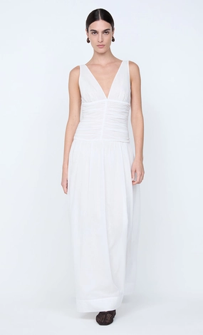 MARLOWE MAXI DRESS - WHITE Durable-Fabric