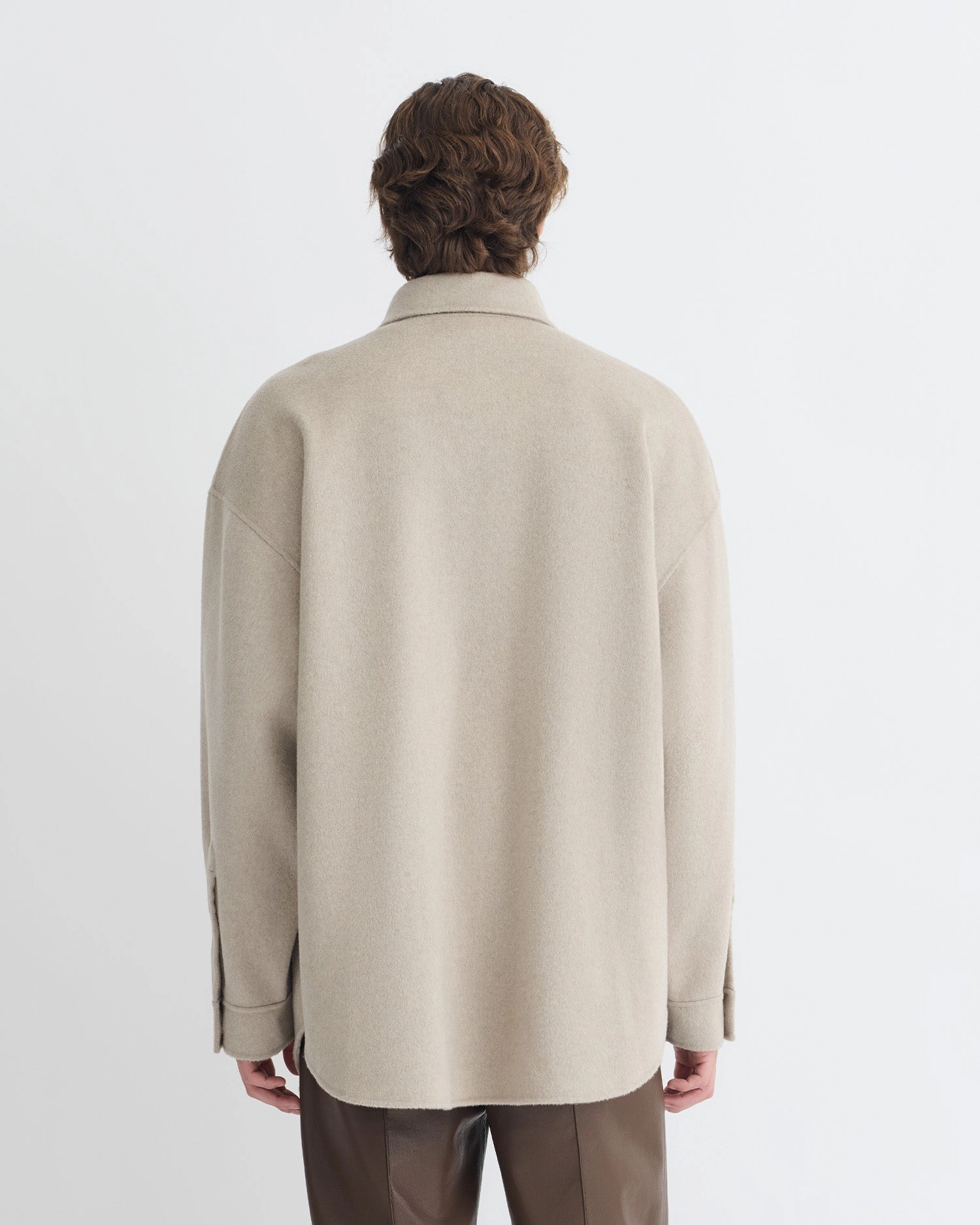 Contoured Footbed Design dance studio Martin - Double Wool Overshirt - Stone