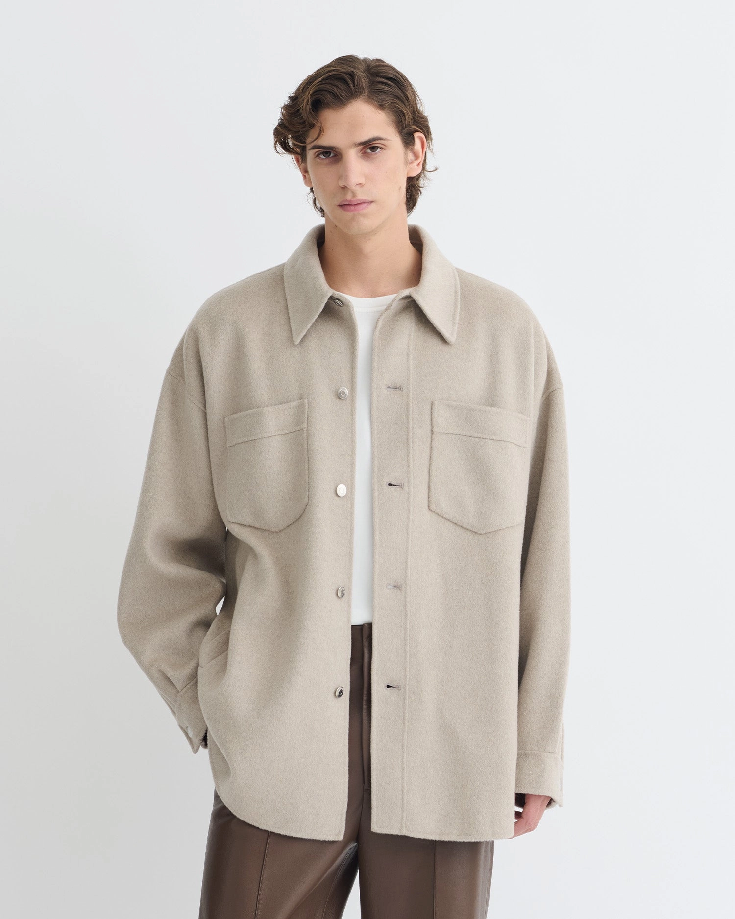 Limited Edition Martin - Double Wool Overshirt - Stone