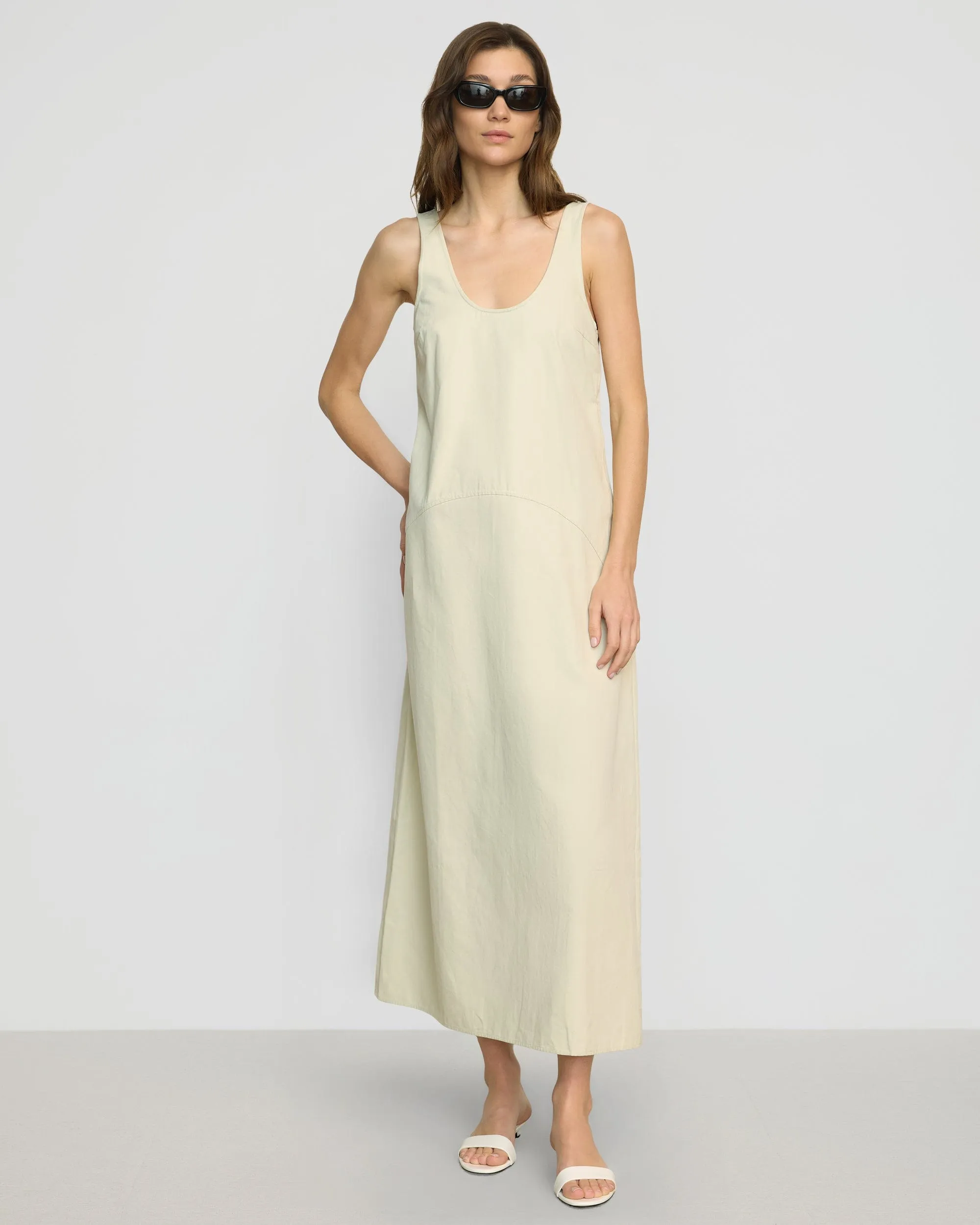 Mavis U-Neck Tank Dress Wrinkle-Free-Finish Chill Moment