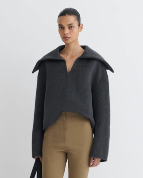 Maxe - Double Wool Jacket - Grey Melange Running wear Military-inspired