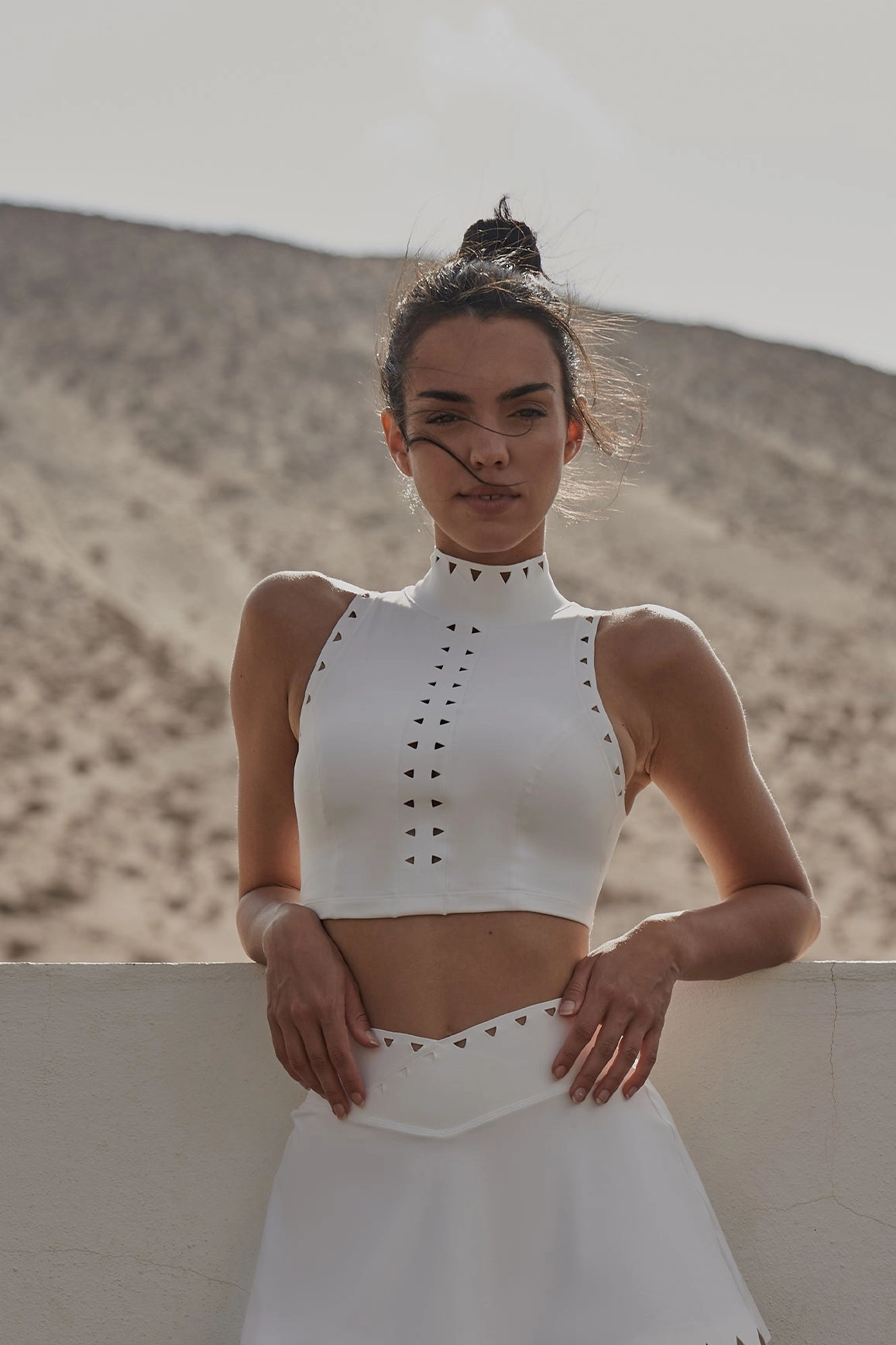 High Neck Laser Cut Leisure Bra Soft Silk