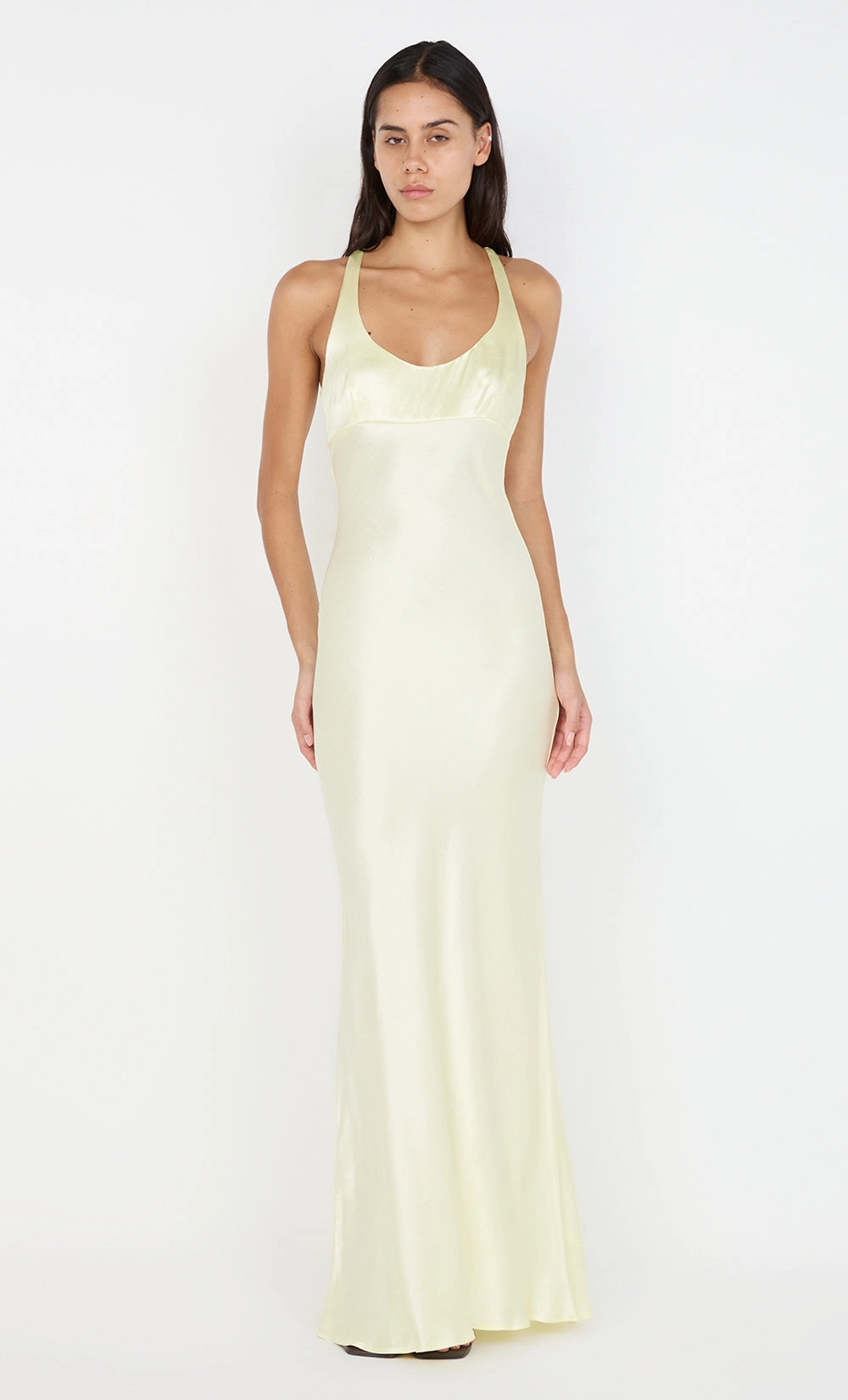 Comfortable Cut MAXINA CROSSOVER DRESS - ICE YELLOW