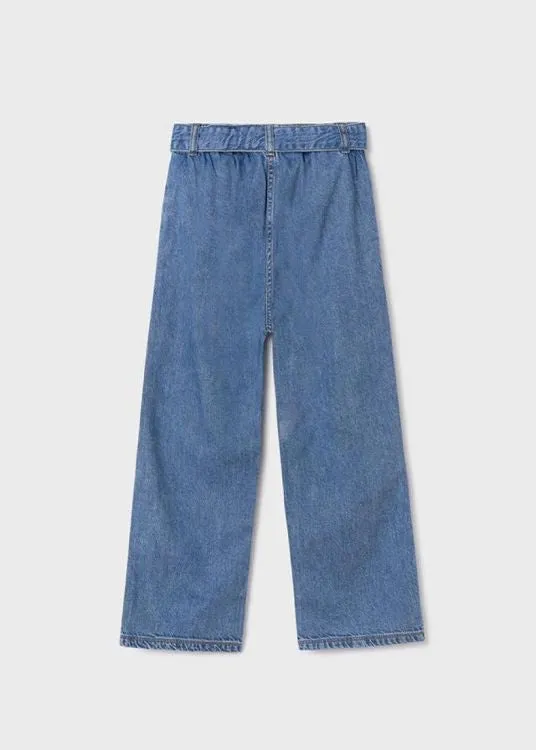 Mayoral Girls Wide Leg Denim w/ Belt: Size 8 to 16 Years