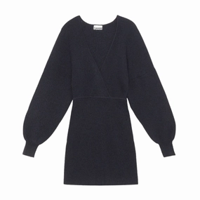 Bold Color Melange Knit Mini Dress