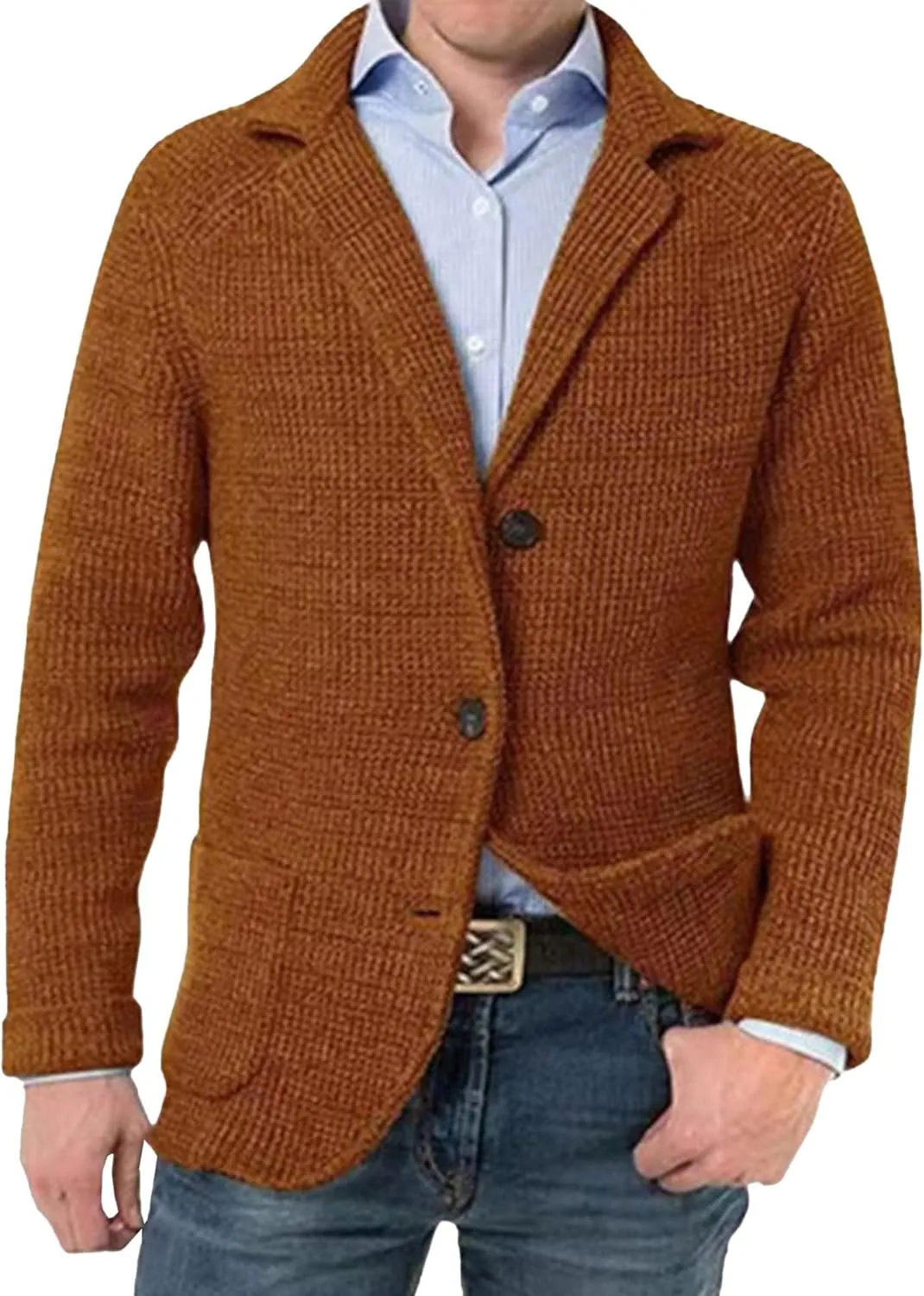Men Blazer Knit Cardigan Shawl Collar Button Knit Cardigan Slim Fit Cable Knit Button Down Cardigan Sweater