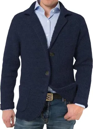 Men Blazer Knit Cardigan Shawl Collar Button Knit Cardigan Slim Fit Cable Knit Button Down Cardigan Sweater