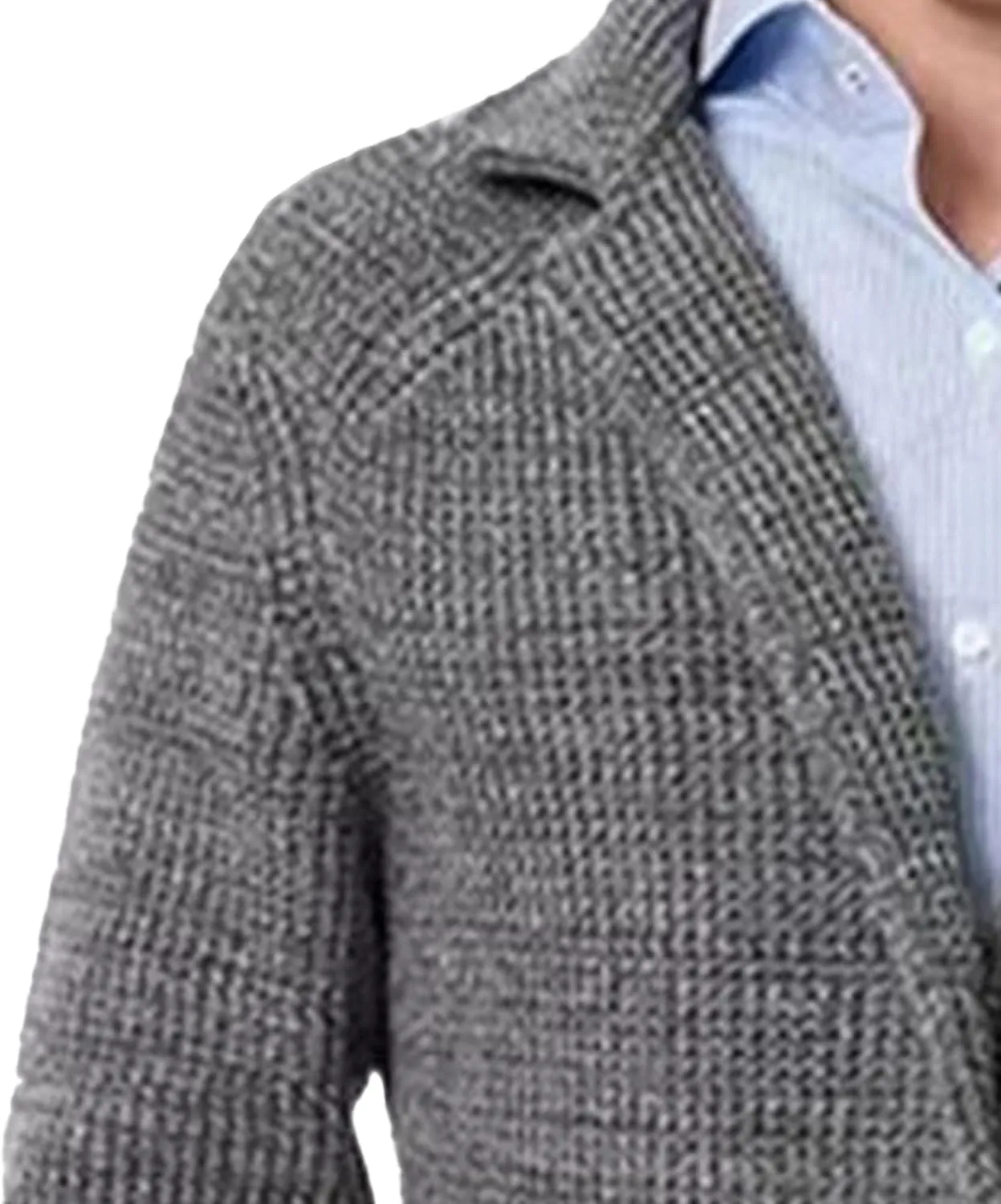 Men Blazer Knit Cardigan Shawl Collar Button Knit Cardigan Slim Fit Cable Knit Button Down Cardigan Sweater