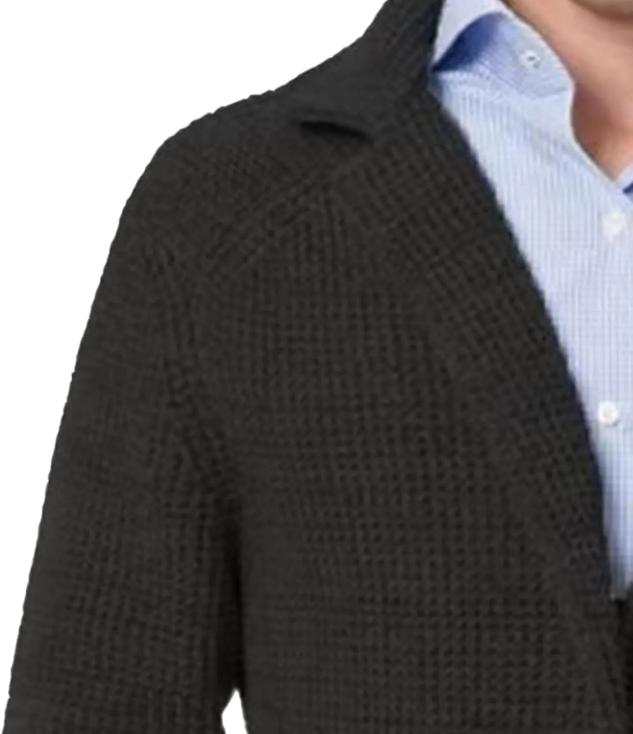 Men Blazer Knit Cardigan Shawl Collar Button Knit Cardigan Slim Fit Cable Knit Button Down Cardigan Sweater
