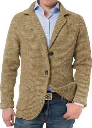 Men Blazer Knit Cardigan Shawl Collar Button Knit Cardigan Slim Fit Cable Knit Button Down Cardigan Sweater