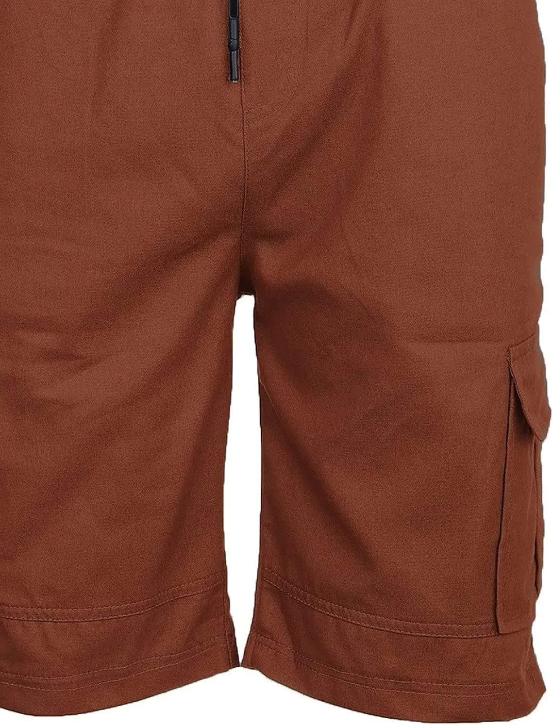 Men Cargo Shorts Elastic Waist Drawstring Athletic Shorts Casual Lightweight Summer Shorts Loose Fit Hiking Shorts
