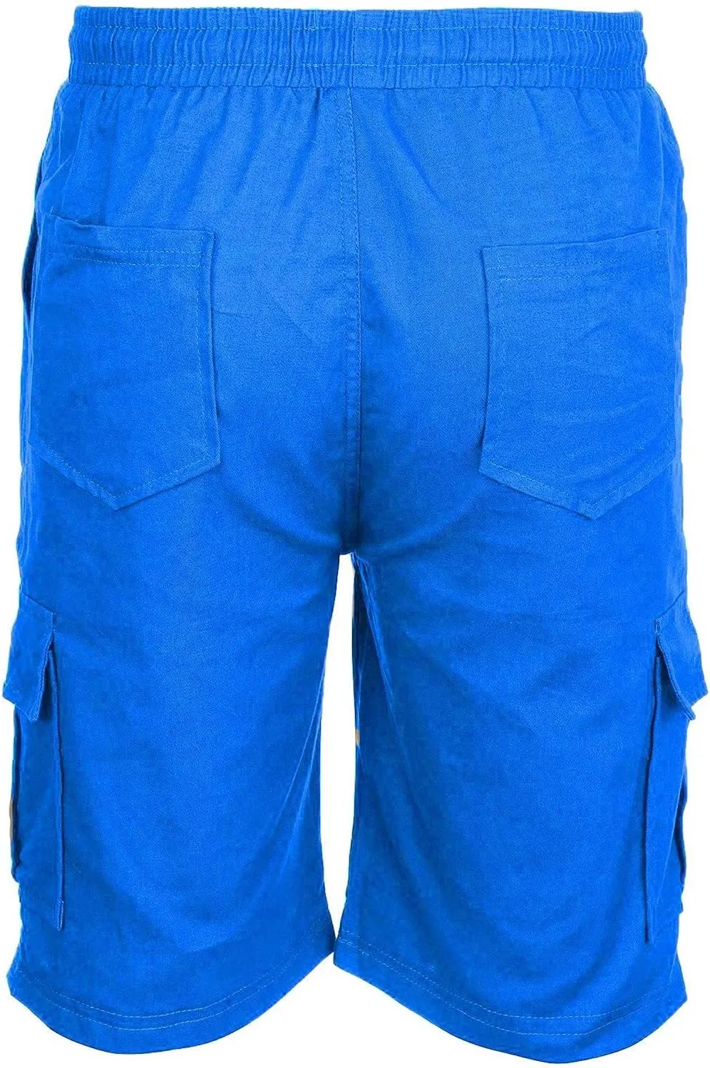 Men Cargo Shorts Elastic Waist Drawstring Athletic Shorts Casual Lightweight Summer Shorts Loose Fit Hiking Shorts