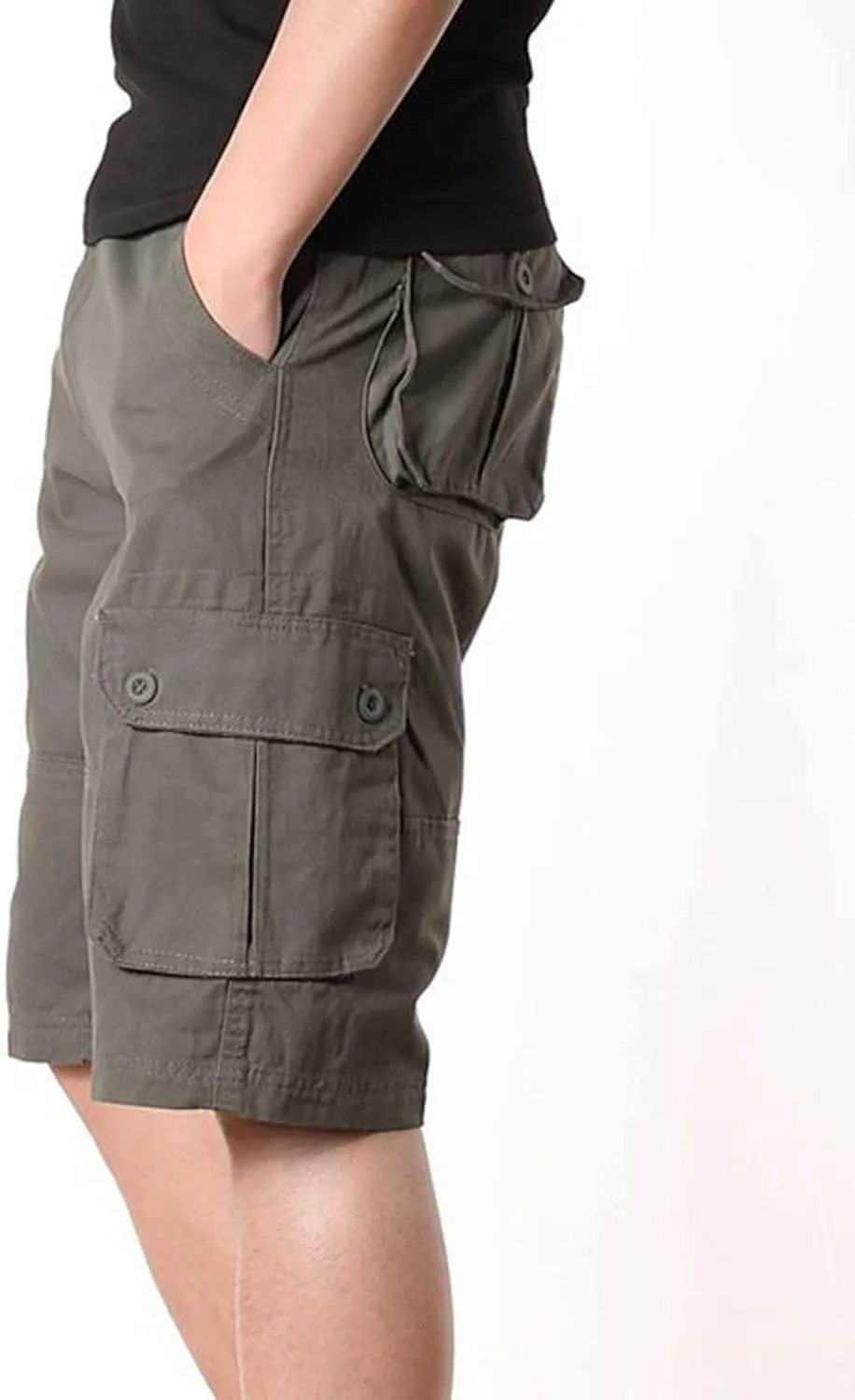 Men Workout Shorts Ultimate Comfort Linen Shorts with Pockets Causal Flat-Front Cargo Shorts Loose Tooling Shorts