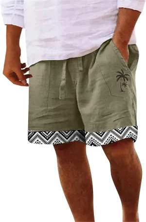Mens 4XL Linen Summer Beach Shorts Beach Shorts Casual Cotton Linen Shorts Mens 4XL Linen Summer Beach Shorts Mens