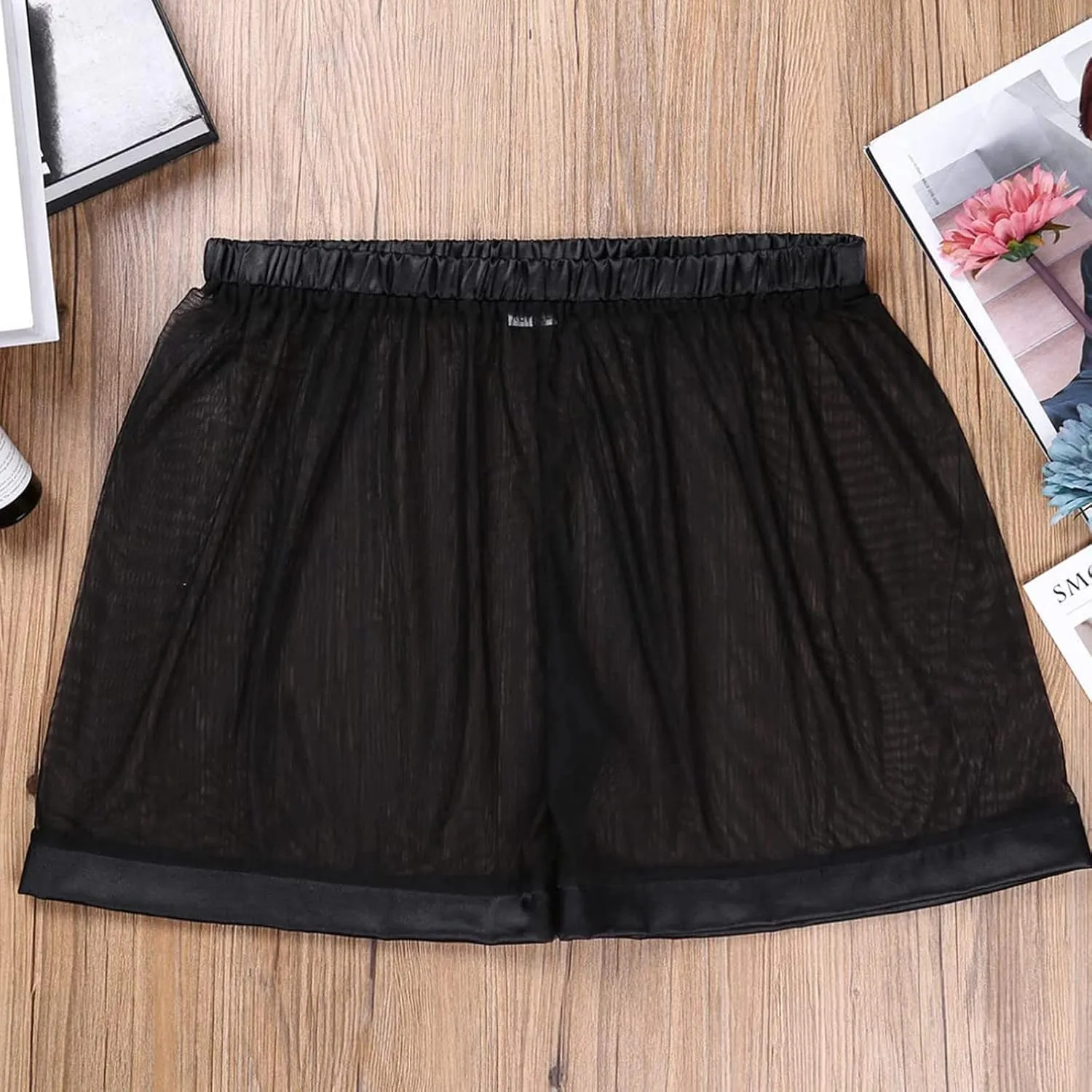 Mens Breathable Boxer Shorts Lip See Sexy Through Underpants Underwear Men's Print Transparent Men's underwear
