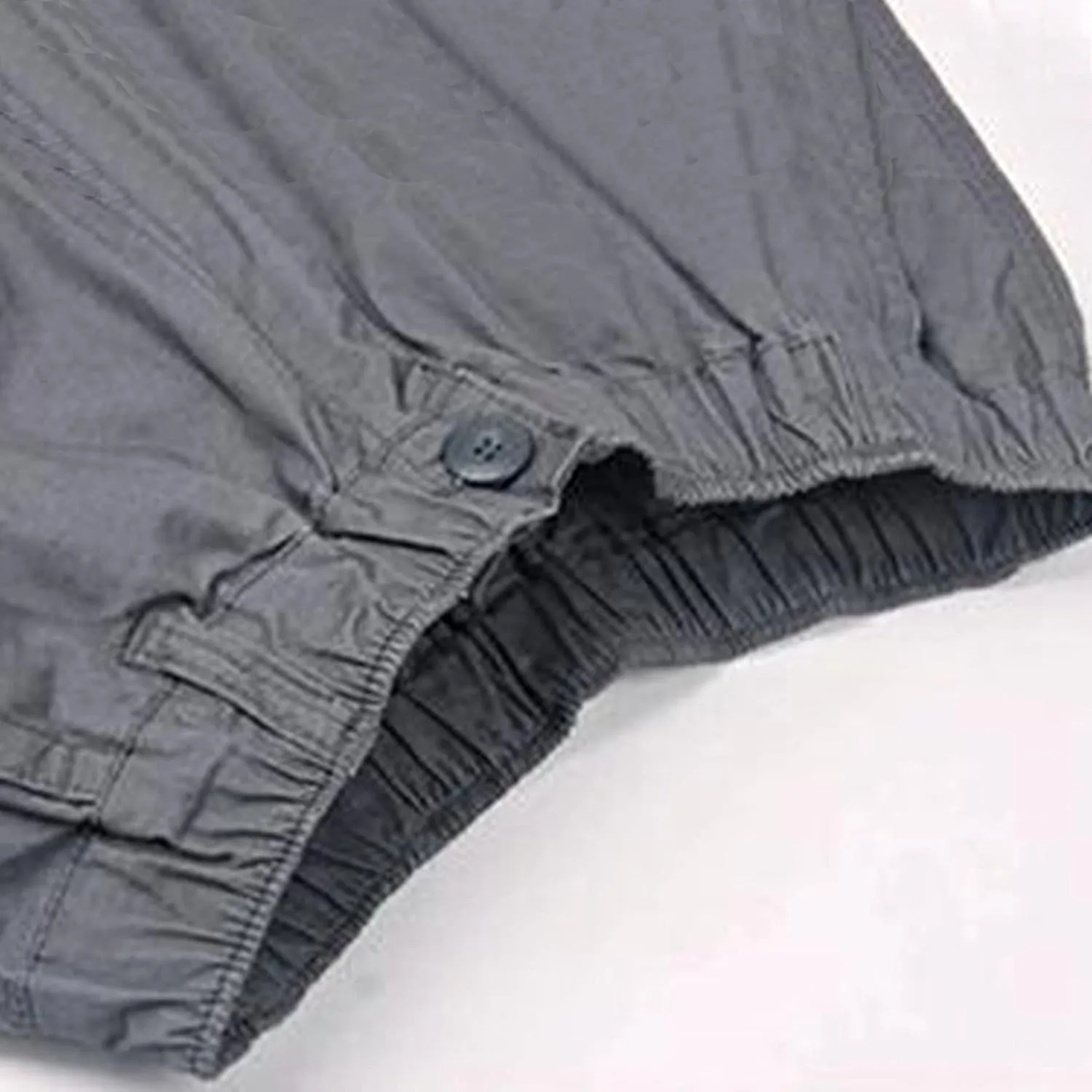 Men's Capri Long Elastic Cargo Shorts Relaxed Fit Below Knee Pants Relaxed Fit Work Pants Big and Tall