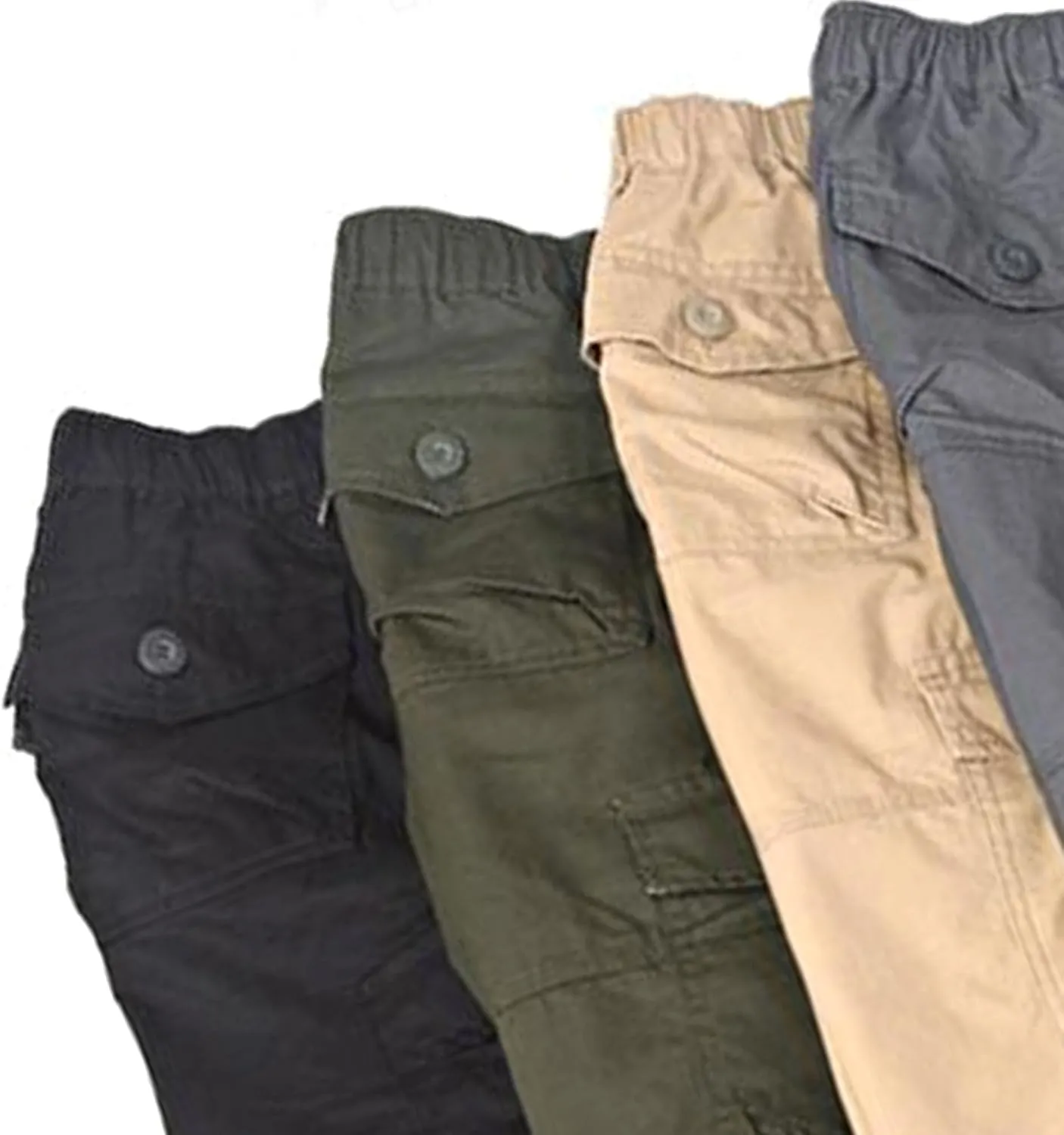 Men's Capri Long Elastic Cargo Shorts Relaxed Fit Below Knee Pants Relaxed Fit Work Pants Big and Tall