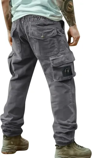 Mens Cargo Pants Relaxed Fit Tech Pants for Men Mens Multi Pocket Parachute Pants Man Cargo Pants Men Clothing Men's Comfort Flex Waist Relaxed Fit Jean Jeans Mens