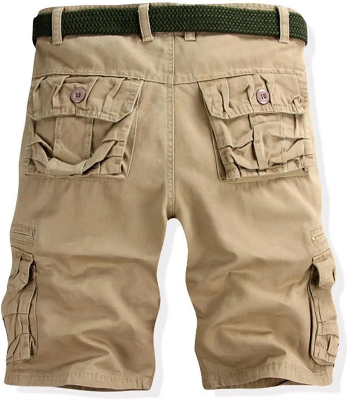 Mens Cargo Shorts Button Zip Athletic Shorts Casual Outdoor Workout Shorts Loose Fit Lightweight Jogger Shorts