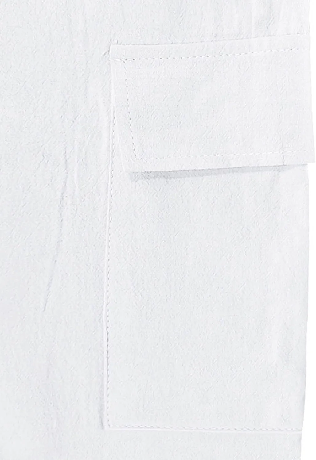 Men's Cargo Shorts Casual Elastic Waist Drawstring Lightweight Summer Beach Shorts