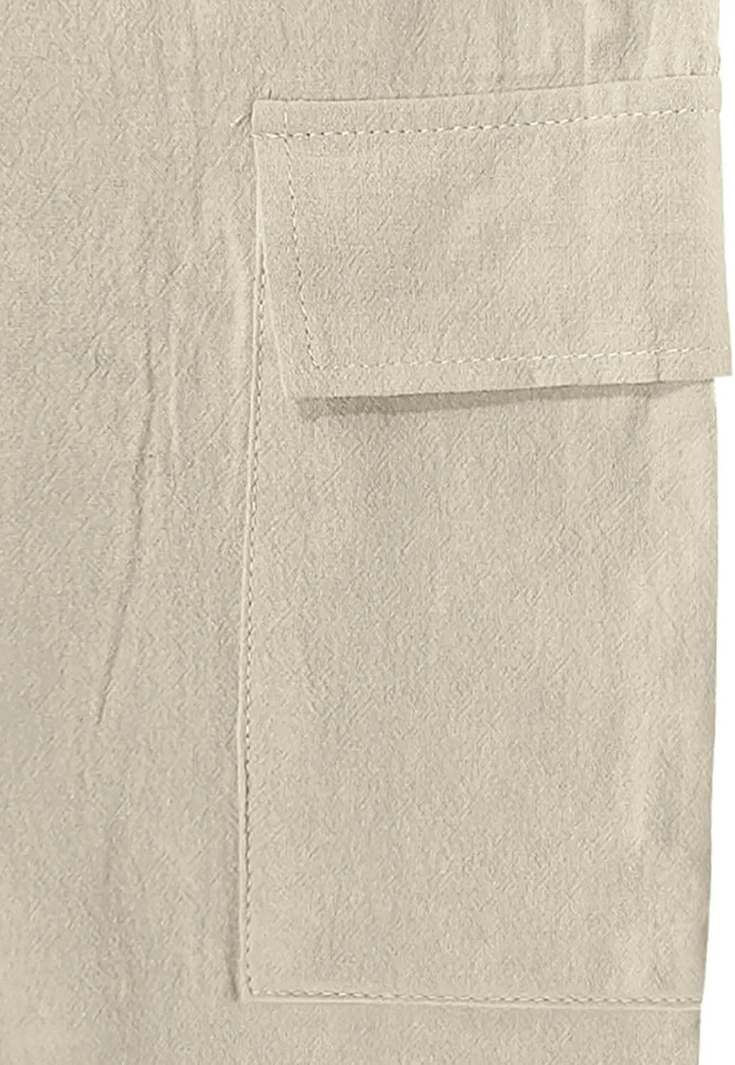 Men's Cargo Shorts Casual Elastic Waist Drawstring Lightweight Summer Beach Shorts