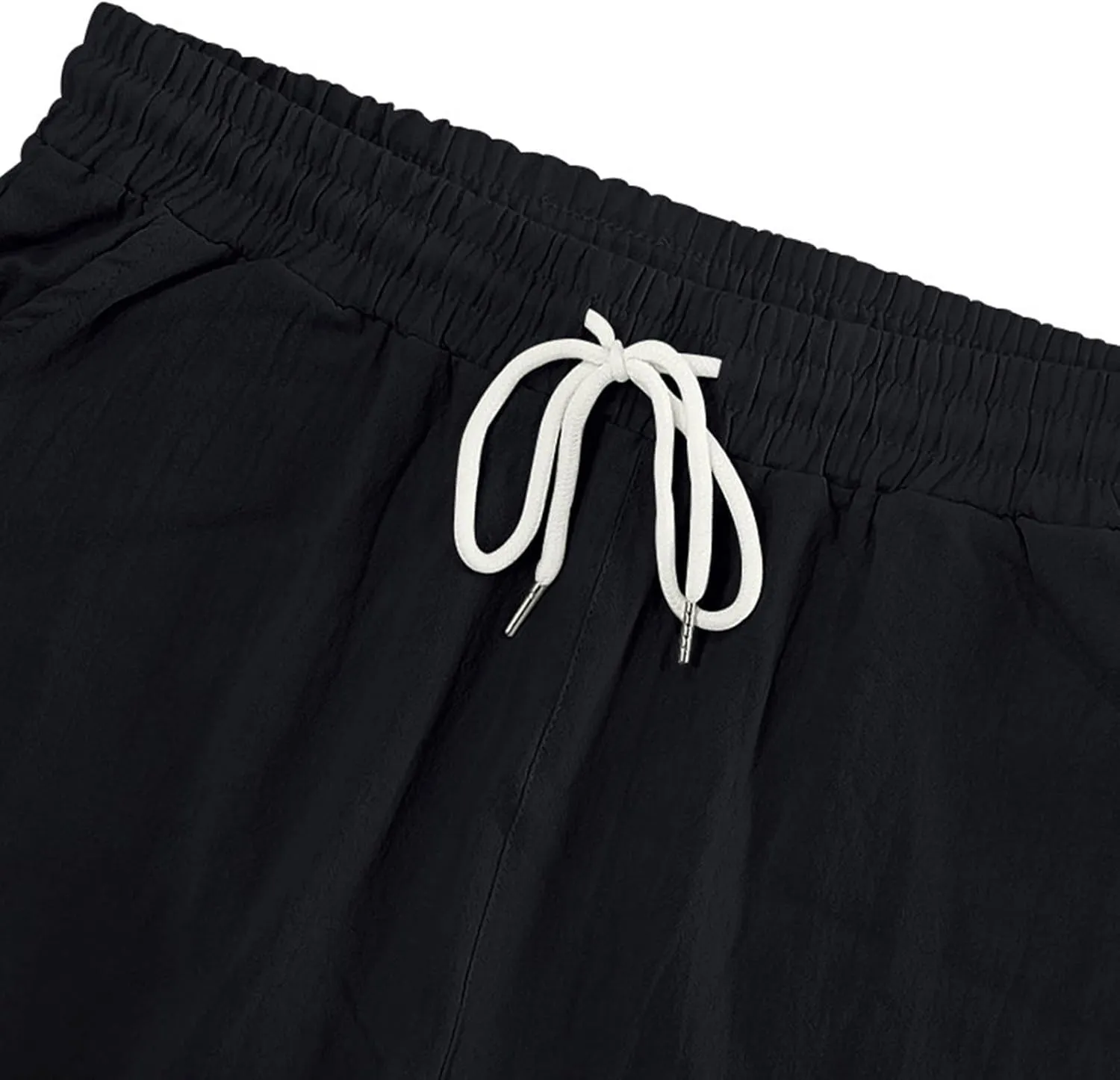 Men's Cargo Shorts Casual Elastic Waist Drawstring Lightweight Summer Beach Shorts