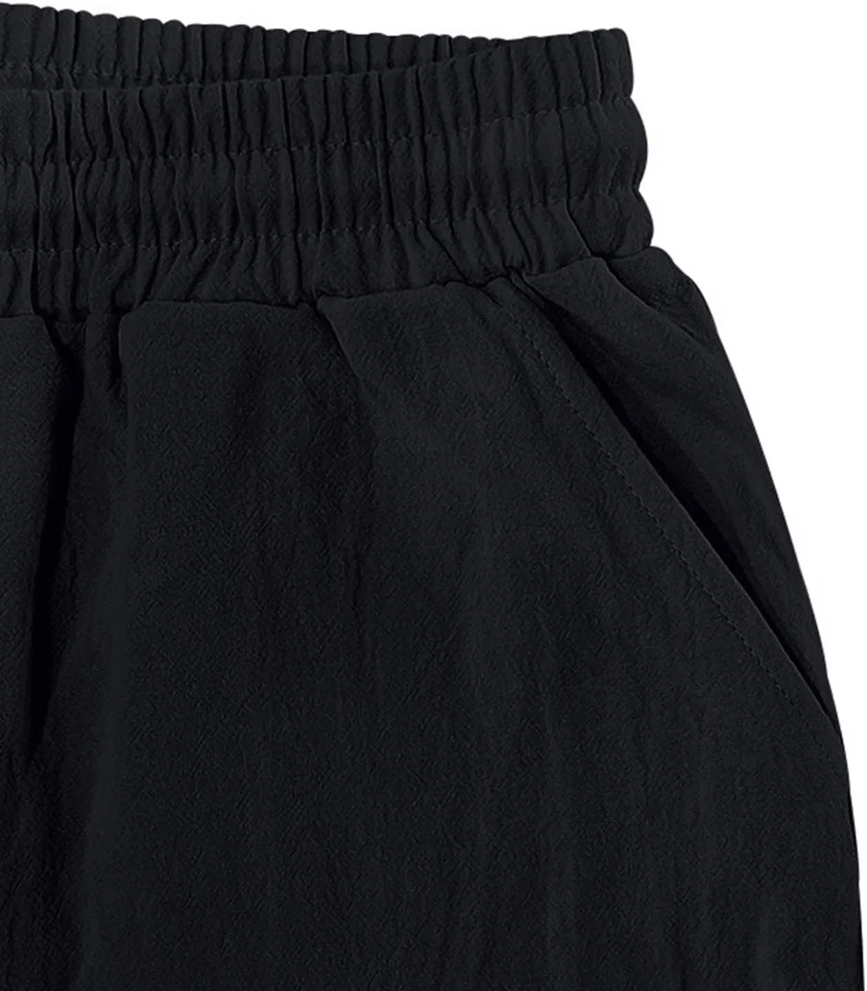 Men's Cargo Shorts Casual Elastic Waist Drawstring Lightweight Summer Beach Shorts