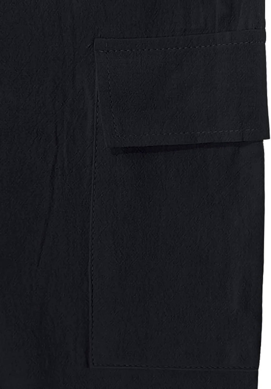Men's Cargo Shorts Casual Elastic Waist Drawstring Lightweight Summer Beach Shorts