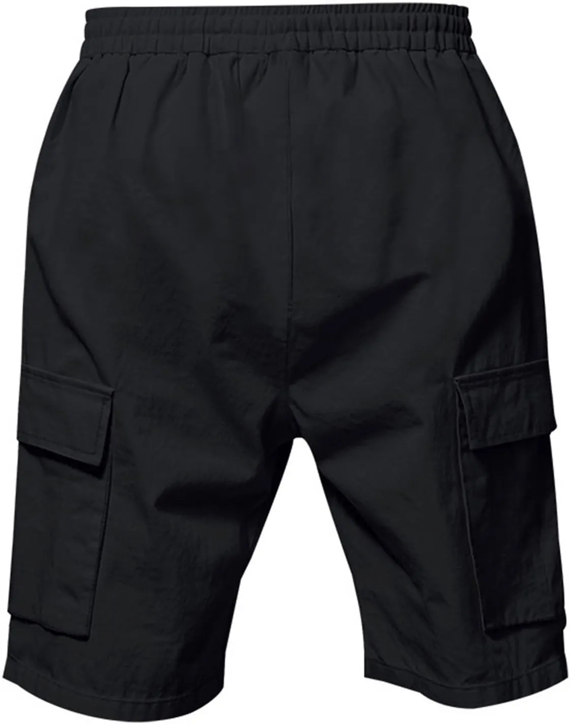 Men's Cargo Shorts Casual Elastic Waist Drawstring Lightweight Summer Beach Shorts