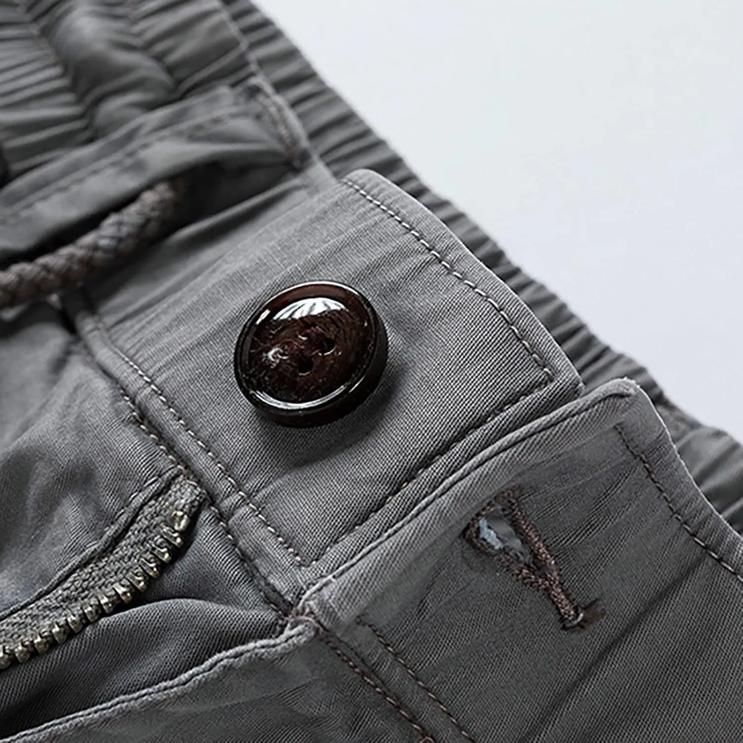 Mens Cargo Shorts Elastic Waist Outdoor Tactical Shorts Lightweight Breathable Athletic Shorts Loose Fit Gym Shorts