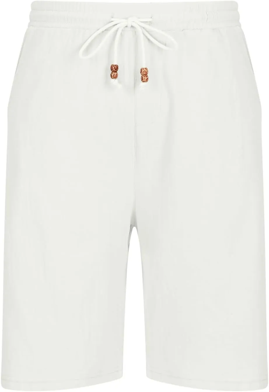 Men's Casual Drawstring Shorts Lightweight Elastic Waist Walking Shorts with Pockets