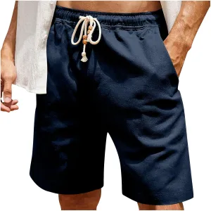 Men's Casual Drawstring Shorts Lightweight Elastic Waist Walking Shorts with Pockets