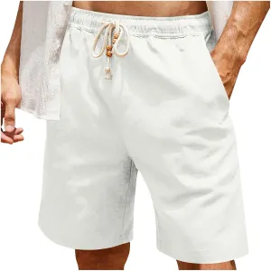 Men's Casual Drawstring Shorts Lightweight Elastic Waist Walking Shorts with Pockets