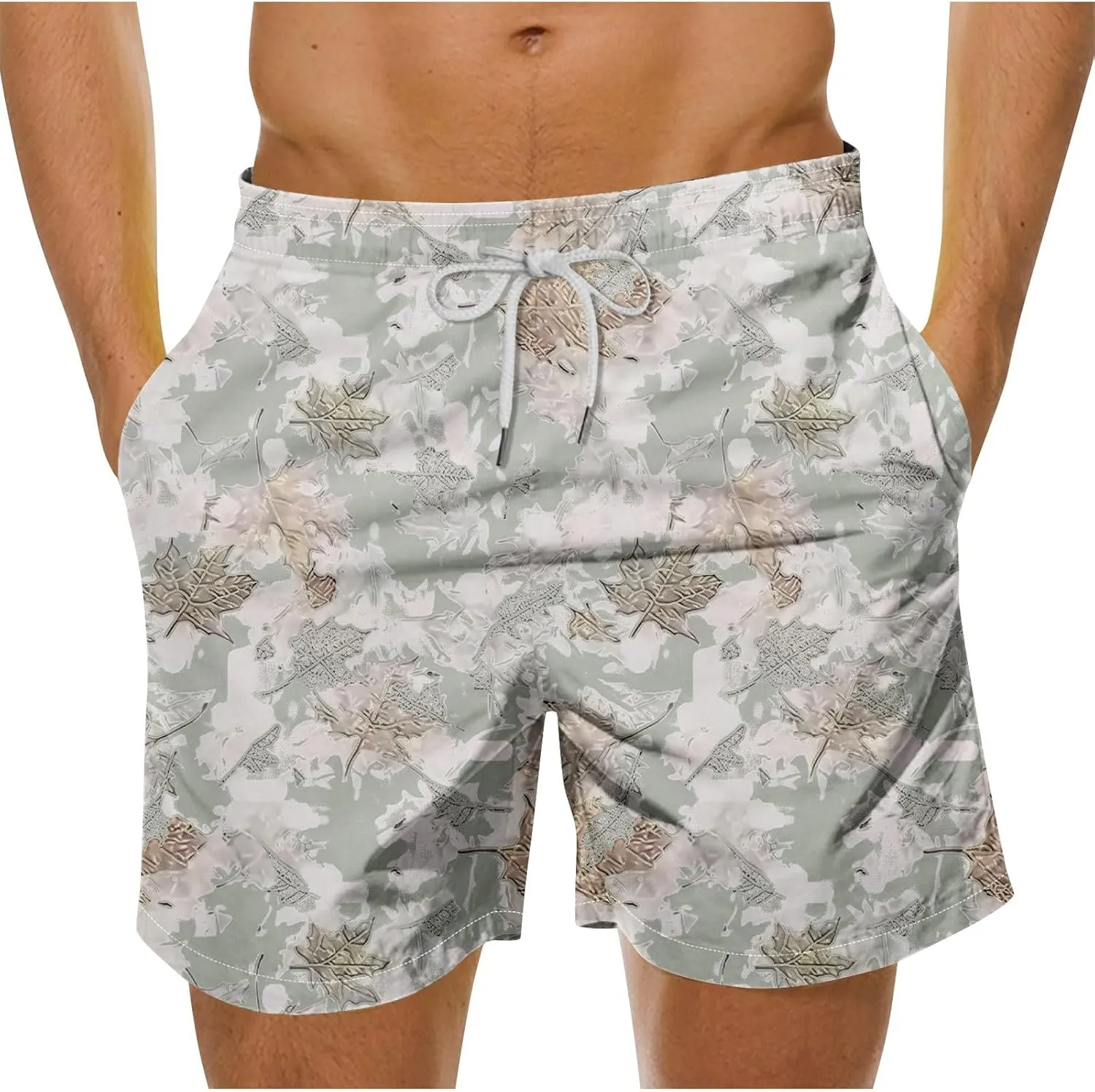 Mens Casual Linen Shorts Linen Beach Shorts Mens Linen Drawstring Shorts,Summer Linen Beach Shorts with Pockets