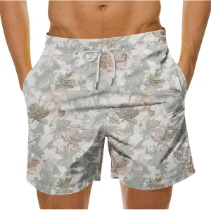 Mens Casual Linen Shorts Linen Beach Shorts Mens Linen Drawstring Shorts,Summer Linen Beach Shorts with Pockets