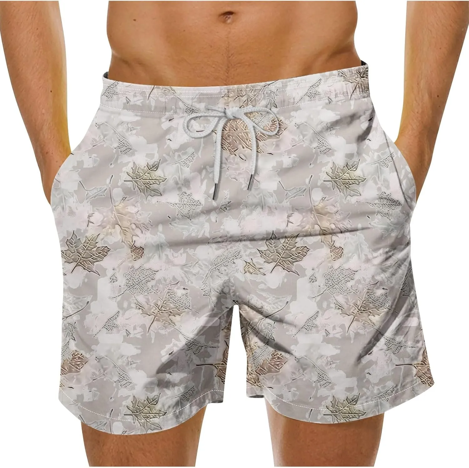 Mens Casual Linen Shorts Linen Beach Shorts Mens Linen Drawstring Shorts,Summer Linen Beach Shorts with Pockets