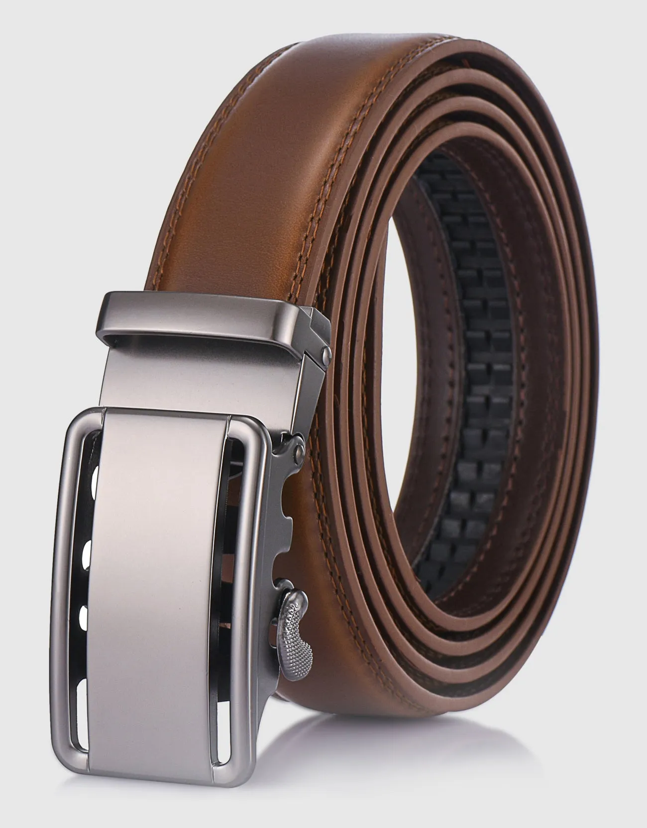 Men's Classic Bilinear  Leather Ratchet  Belt