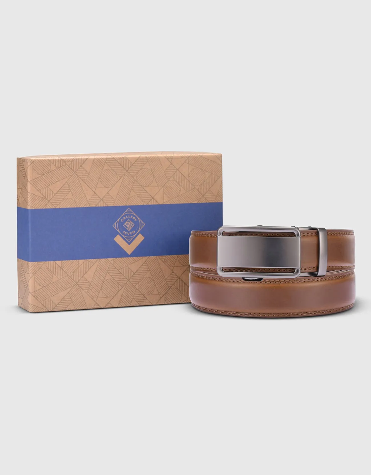 Men's Classic Bilinear  Leather Ratchet  Belt