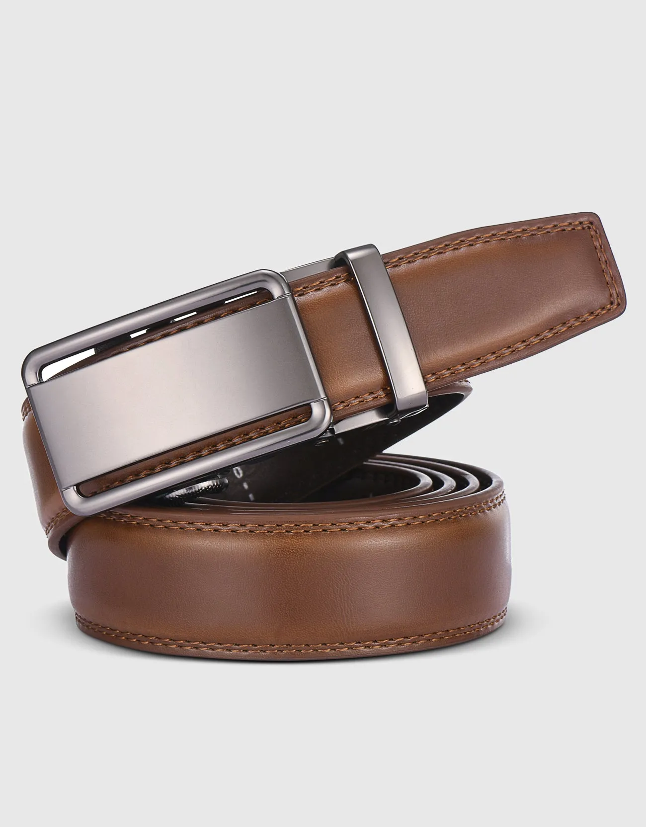 Men's Classic Bilinear  Leather Ratchet  Belt