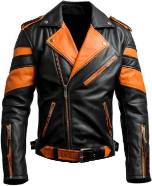 Mens Classic Vintage Moto Rider Jacket Genuine Leather Quilted Protective Gear Stylish Motorbike Zip-Up for Bikers