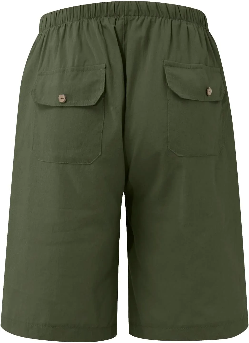 Men's Cotton Linen Shorts Elastic Waist Drawstring Shorts with Pockets Baggy Running Shorts Basketball Shorts